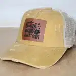 Custom Leather Patch Ponytail Hats